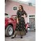 Great Looking Rayon Long Gown/Kurti with Foil Print 