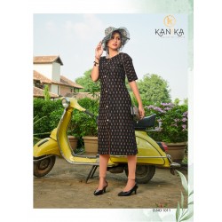 IKKAT PRINT SLUB COTTON KURTI 
