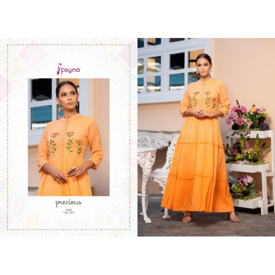 SOFT COTTON FULL FLAIRED LONG LENGTH KURTI 