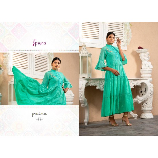 SOFT COTTON FULL FLAIRED LONG LENGTH KURTI 