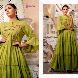 SOFT COTTON FULL FLAIRED LONG LENGTH KURTI 