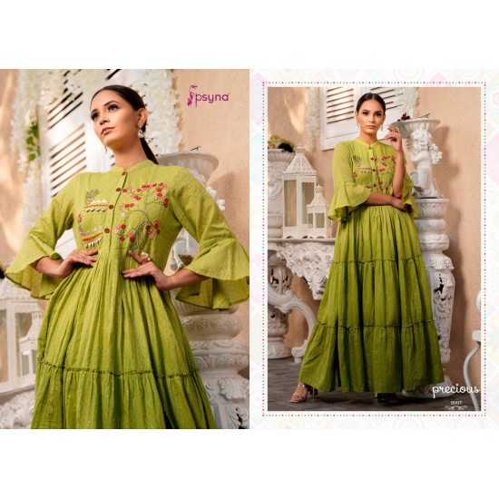 SOFT COTTON FULL FLAIRED LONG LENGTH KURTI 