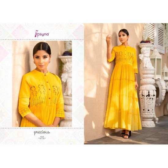 SOFT COTTON FULL FLAIRED LONG LENGTH KURTI 