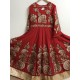 RED COLOUR GEORGETTE FLOOR LENGTH KURTHI