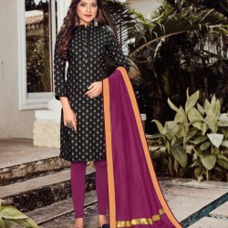 BLOCK PRINT KURTI WITH SILK COTTON DUPPATA 