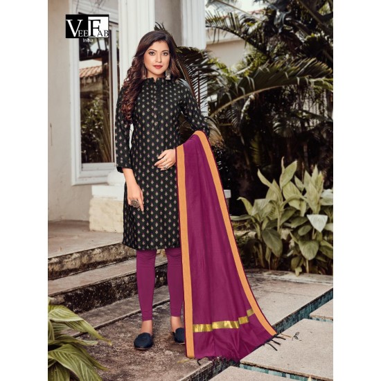 BLOCK PRINT KURTI WITH SILK COTTON DUPPATA 