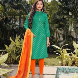 BLOCK PRINT KURTI WITH SILK COTTON DUPPATA 