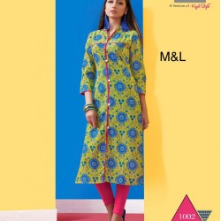 STYLISH COTTON PRINTED CASUAL WEAR KURTI