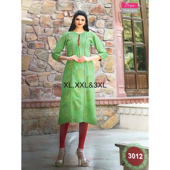 STYLISH RAYON PRINTED CASUAL WEAR KURTI