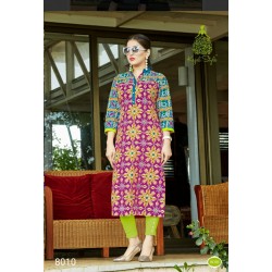 BEATIFUL STYLISH COTTON PRINTED CASUAL WEAR KURTI