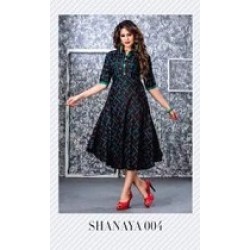  PRINTED PURE RAYON  LONG GOWN STYLE KURTI